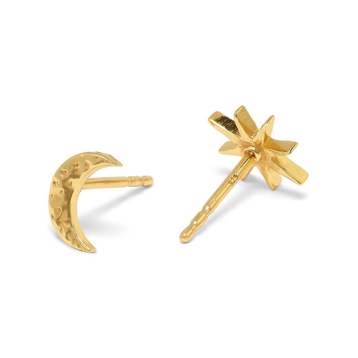 Moon and star earrings by Ottoman Hands